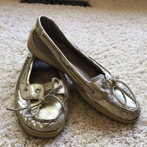Gold Sperry Top Siders